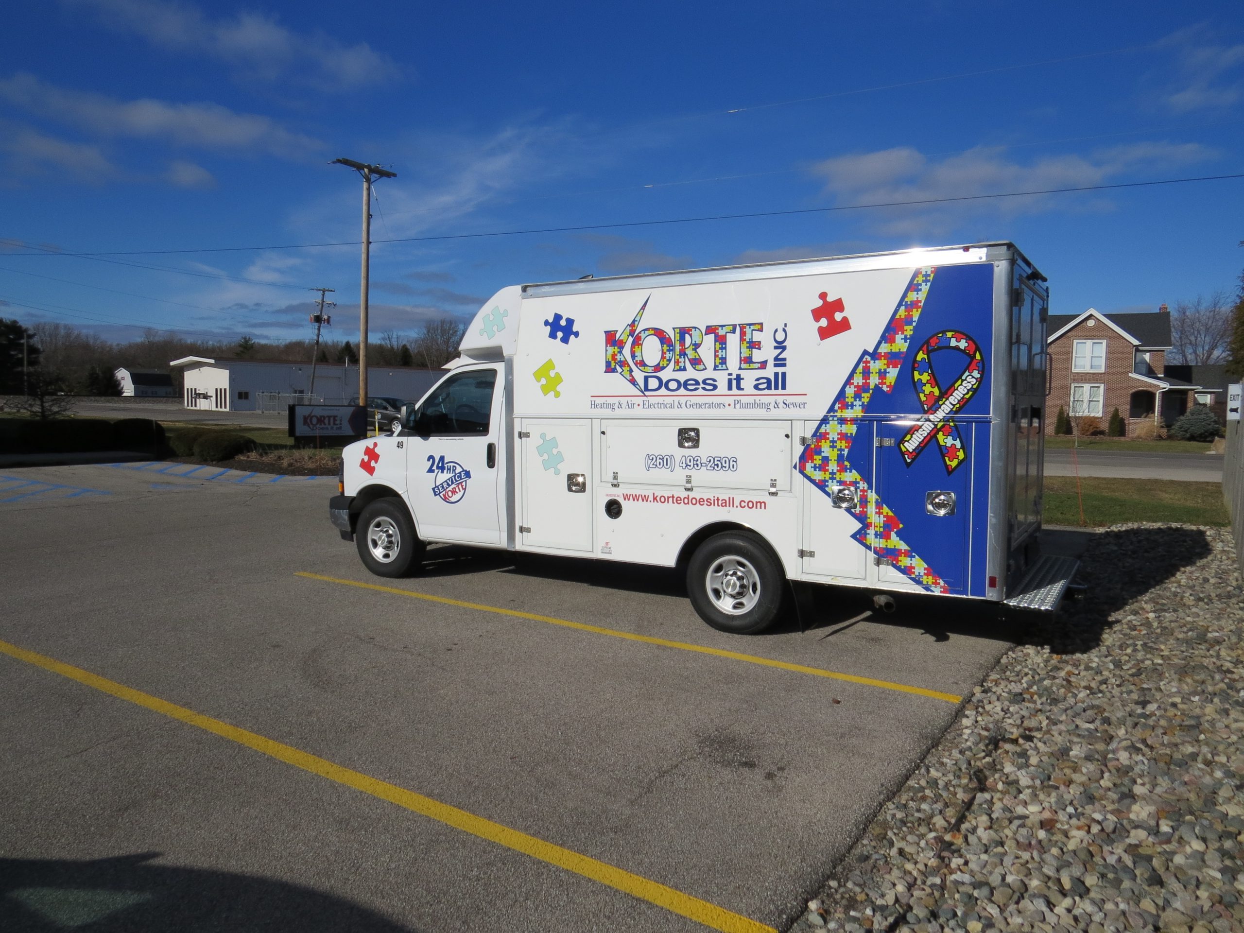 Autism Awareness Ribbon Truck