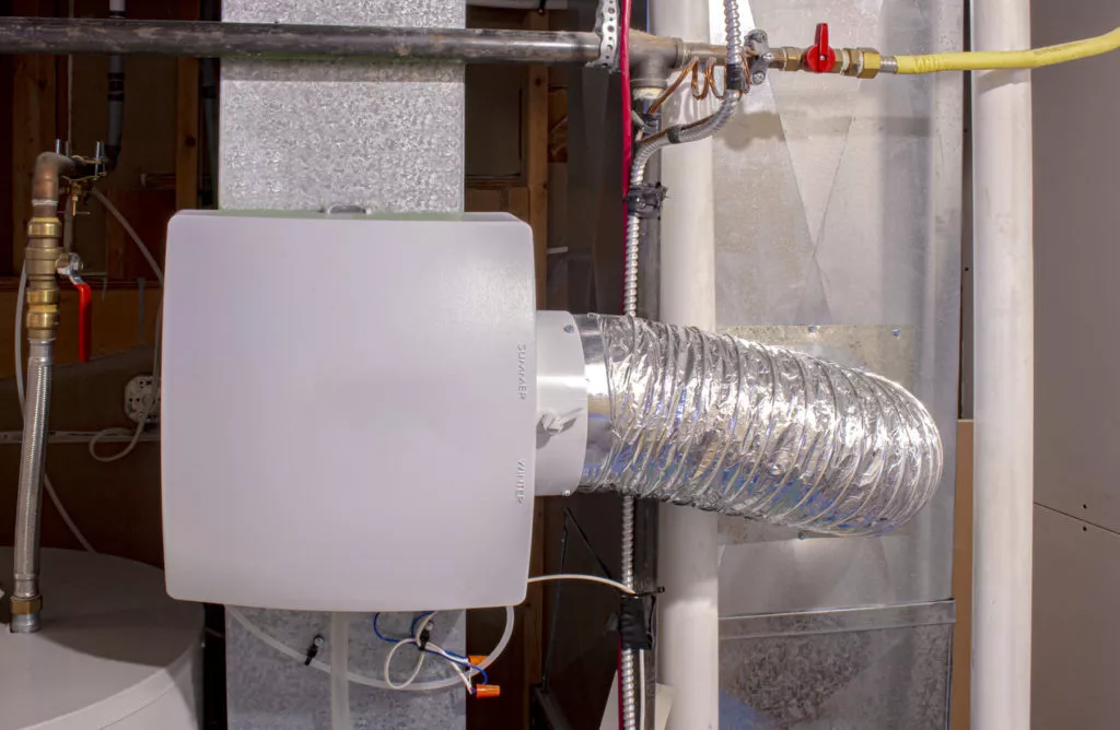 whole-home humidifier installation in HVAC